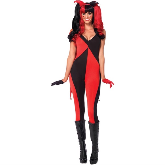 Leg Avenue Jingle Jester Halloween Costume (L) - Picture 2 of 13